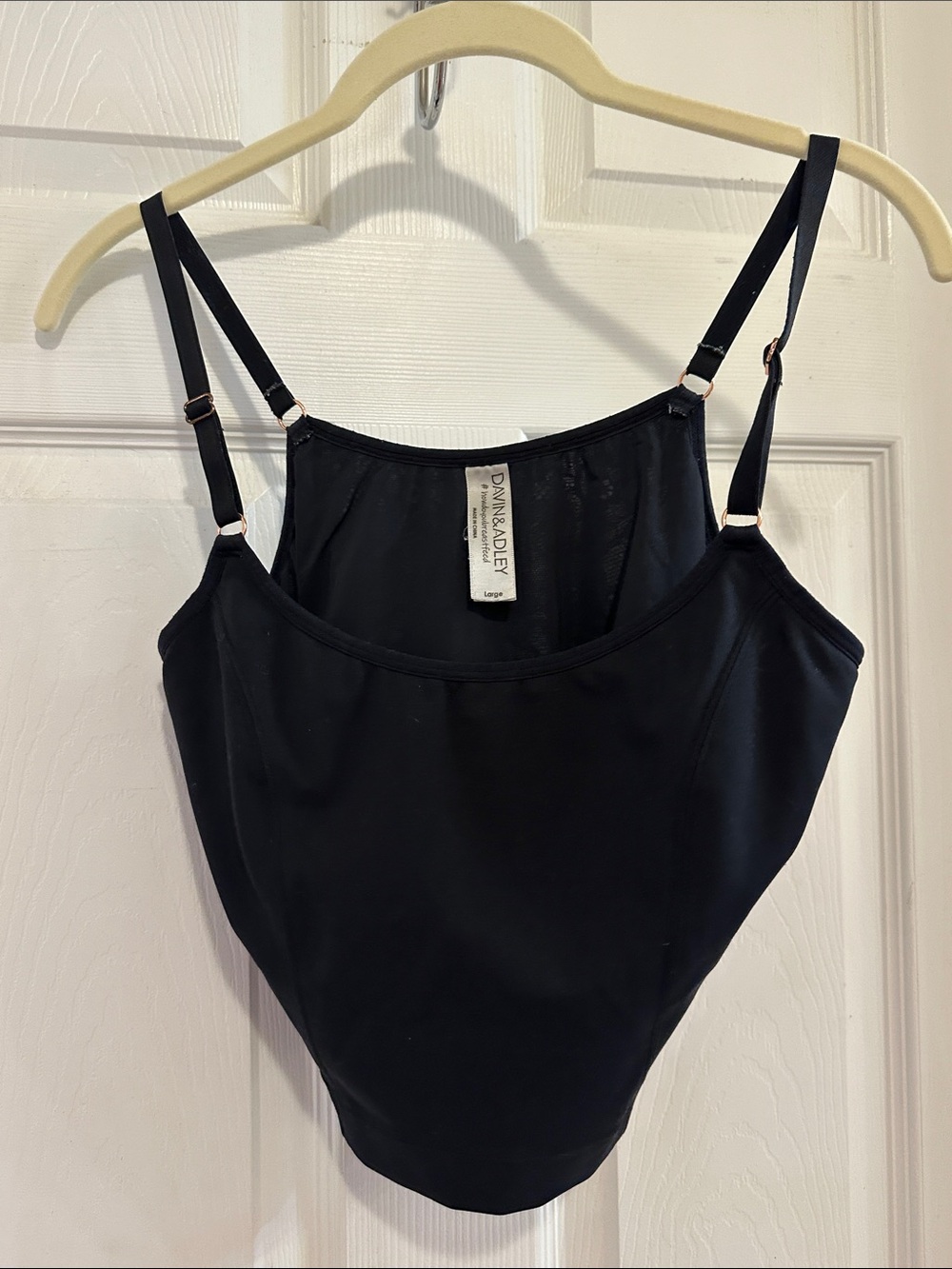 Davlin & Adley Black Adjustable-Strap Breastfeeding Bra 🖤